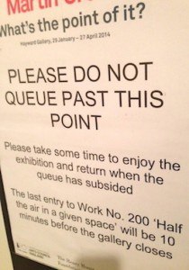 Do not Queue Past Sign 