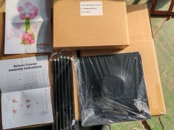 Metal base plate fro balloon columns and arches