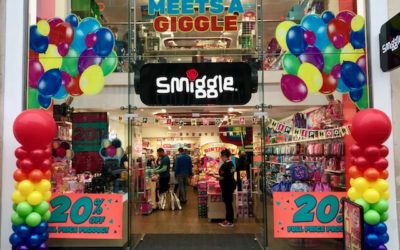 Smiggle balloon column