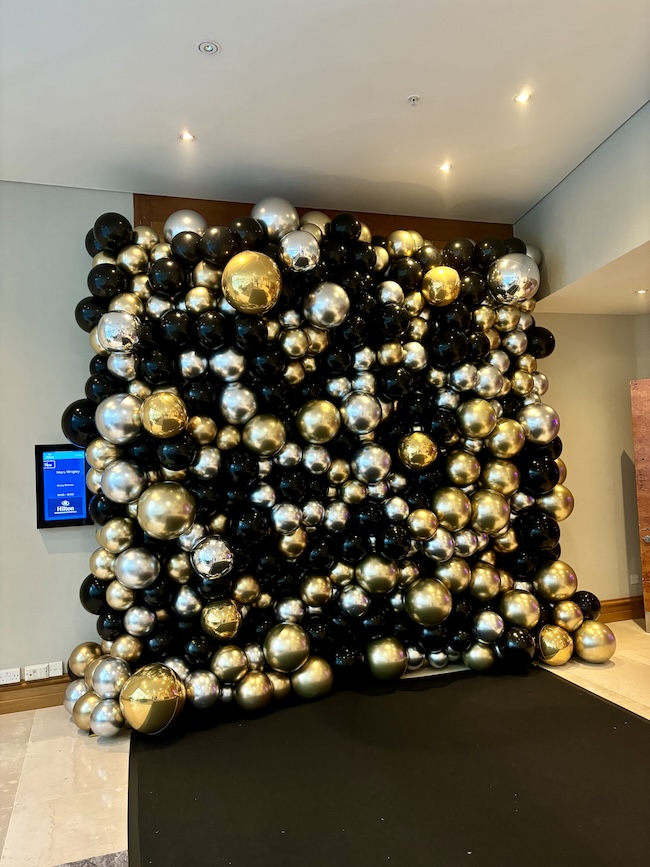 Gold & Black balloon wall